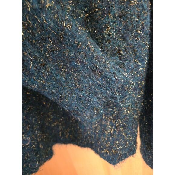 Vintage Womens Button-Up Mohair Blend Cardigan Sweater dark Academia whimsygoth - Picture 4 of 8